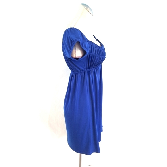 3/$25 Muse Size 8 Blue Babydoll Dress - Picture 2 of 6